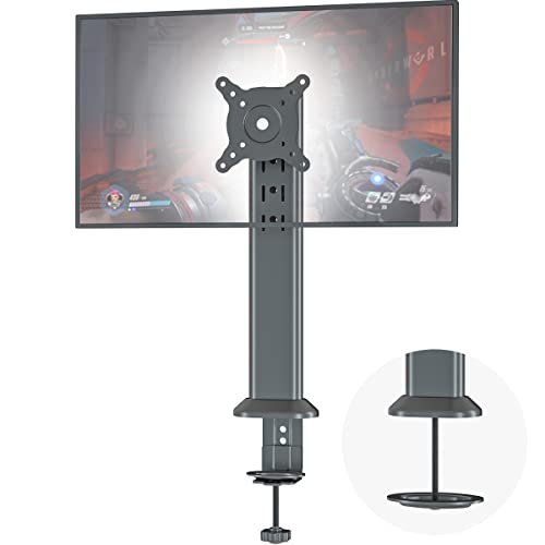 HEMUDU Single Desk Monitor Arm Mount Stand Fit for 13 inch to 32 inch Flat Curved Computer Screen with Swivel Height Adjustable RotationHolds up to 77lbs Black - Image 1