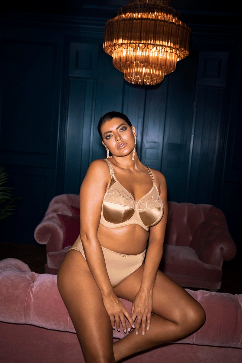 Elomi صدرية إيلومي للنساء بحجم زائد كاتي بتغطية كاملة وسلك دعم - بندق، 38G - Image 3