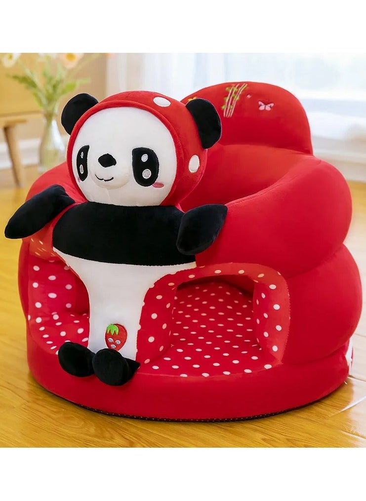 BABY SHINE Panda Shape Baby Soft Plush Cushion Baby Sofa Seat  - Image 2