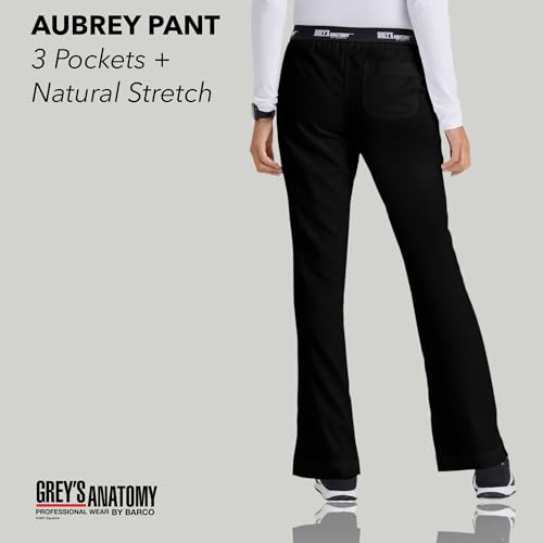 BARCO Grey’s Anatomy Classic Aubrey Scrub Pant for Women – Black, 3-Pocket Bottoms with Natural Stretch, Soil Release Fabric, and Super Soft Finish – Small, Regular Fit - Image 2