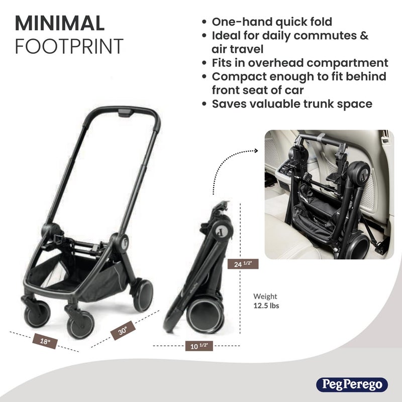 Peg Perego City Loop Infant Car Seat  Stroller Combo with Primo Viaggio Urban Mobility Car Seat  Compact Travel System from Infant to Toddler  Air Travel Friendly - Image 2
