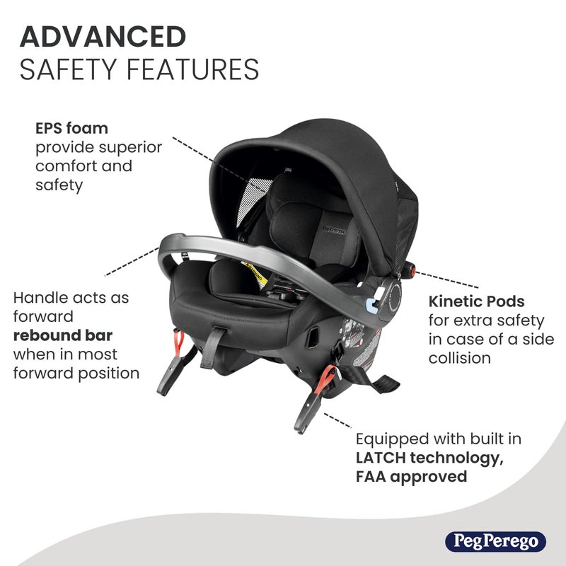 Peg Perego City Loop Infant Car Seat  Stroller Combo with Primo Viaggio Urban Mobility Car Seat  Compact Travel System from Infant to Toddler  Air Travel Friendly - Image 3