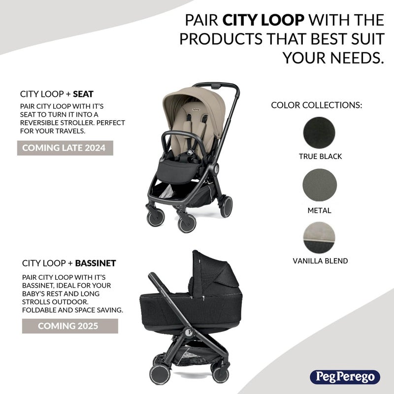 Peg Perego City Loop Infant Car Seat  Stroller Combo with Primo Viaggio Urban Mobility Car Seat  Compact Travel System from Infant to Toddler  Air Travel Friendly - Image 5