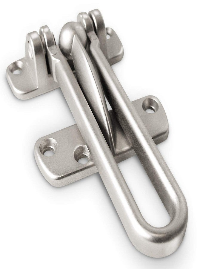 JD Jack N'Drill Jack N’ Drill Swing Bar Door Lock - 2 Pack Durable Swing Bar Door Guard for Front and Inside Door, Child Proof Safety Locks Reinforcement Door Stopper Door Guard for Home Security, Satin Nickel - Image 1