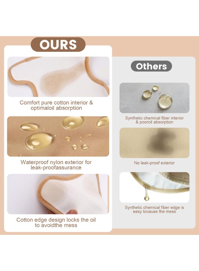 general 2 Pack Castor Oil Pack Wrap, for Knee Elbow Arm Thigh, Organic Cotton Castor Oil Compress Pads Kit Reusable with Adjustable Velcro Elastic Strap, Waterproof & Anti Oil Leak - Image 3