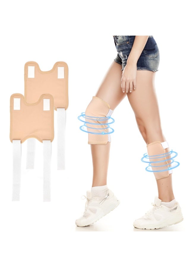 general 2 Pack Castor Oil Pack Wrap, for Knee Elbow Arm Thigh, Organic Cotton Castor Oil Compress Pads Kit Reusable with Adjustable Velcro Elastic Strap, Waterproof & Anti Oil Leak - Image 1