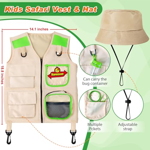 YOPINSAND Kids Explorer Kit Bug Catcher Kit Kids Camping Gear for Kids Outdoor Exploration Set with Vest Hat Ideal Outdoor Camping Adventure Toys for Ages 3 4 5 6 7 8 Boys Girls - Image 5