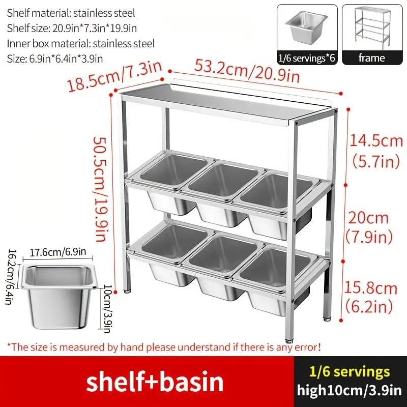 Delavala Spice Rack Organizer, Countertop Spice Seasoning Rack Tower, Stainless Steel Large Capacity Seasoning Box, Commercial, for Kitchen Cabinet, Seasoning Dried Herbs Storage - Image 4