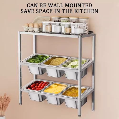 Delavala Spice Rack Organizer, Countertop Spice Seasoning Rack Tower, Stainless Steel Large Capacity Seasoning Box, Commercial, for Kitchen Cabinet, Seasoning Dried Herbs Storage - Image 5