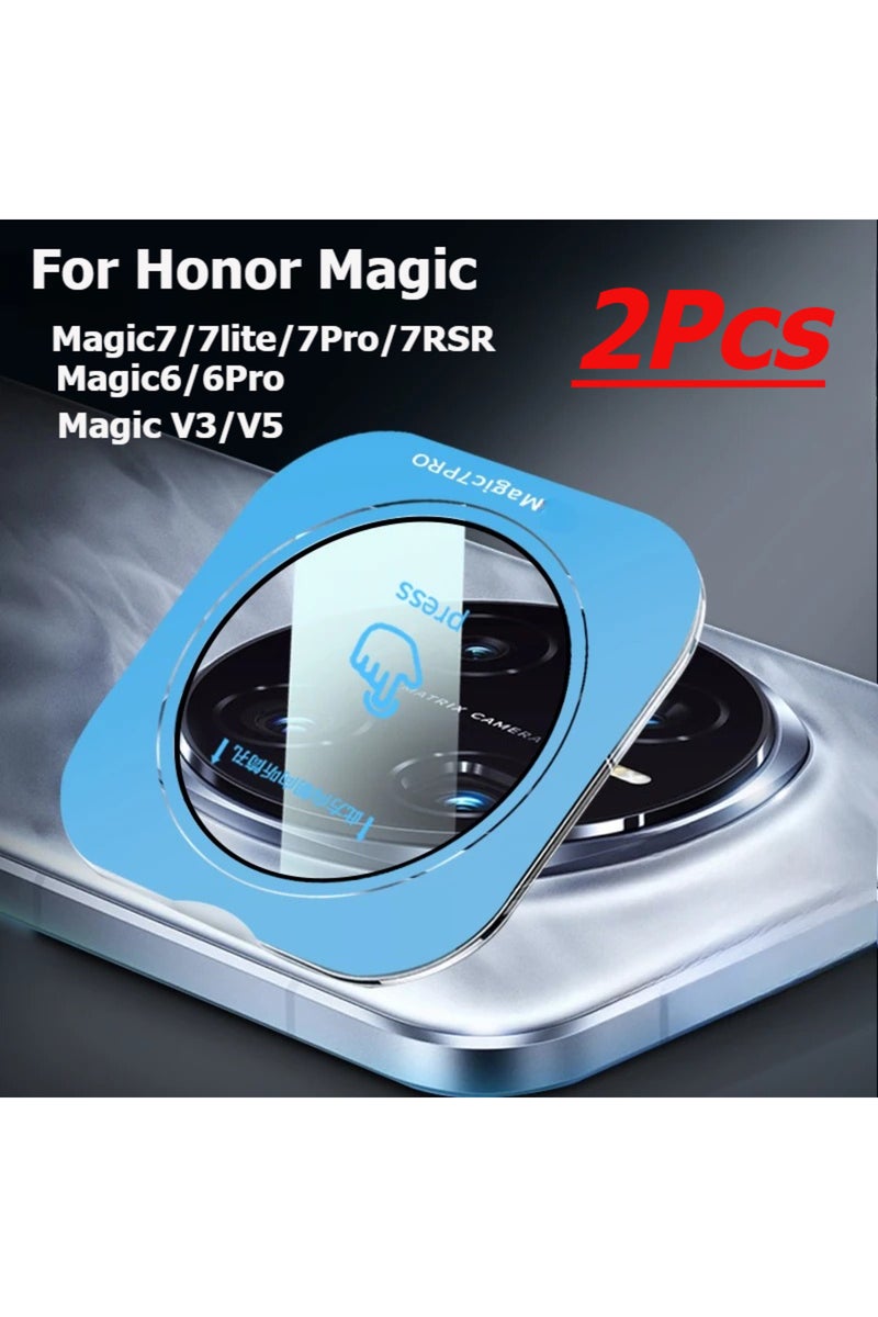 erorex 2 Pcs Honor Magic 7 Pro 2 Pcs Back Camera Tempered Glass For Honor Magic 7 Lite 7RSR 6 Pro 7Pro V3 V - Image 1