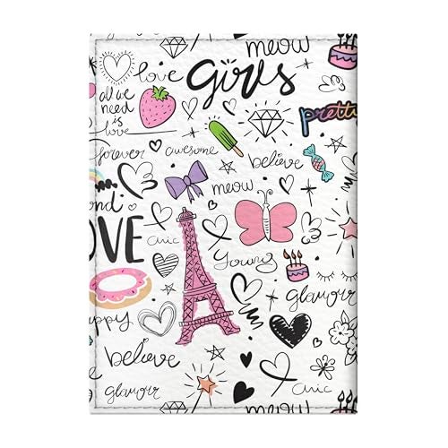Quttie Passport Cover for Kids, Women and Men, Cute Travel Passport Holder (Paris Pattern) - Image 3