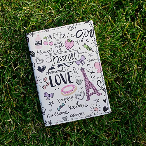 Quttie Passport Cover for Kids, Women and Men, Cute Travel Passport Holder (Paris Pattern) - Image 5