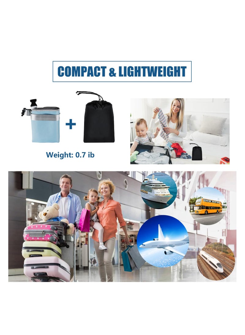 أنمي سرير طائرة للطفل الصغير، مسند أقدام للأطفال، موسع مقعد الطائرة لمقعد الأطفال، سرير محمول للسفر للأطفال، مسند أرجل للأطفال للاستلقاء على الطائرة (أزرق) - Image 4