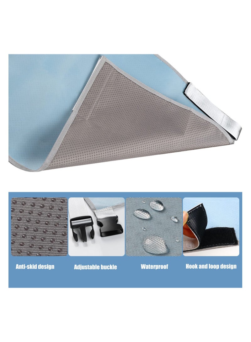 أنمي سرير طائرة للطفل الصغير، مسند أقدام للأطفال، موسع مقعد الطائرة لمقعد الأطفال، سرير محمول للسفر للأطفال، مسند أرجل للأطفال للاستلقاء على الطائرة (أزرق) - Image 5