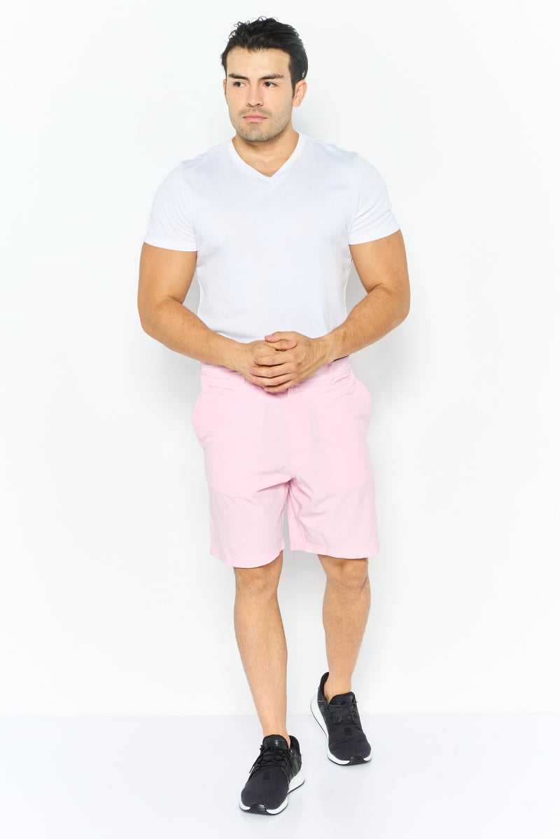 Tailorbyrd Men Sportswear Fit Golf Shorts, Light Pink - Image 4