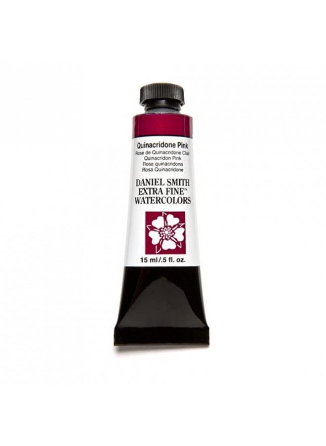 Daniel Smith Daniel Smith 284600095 Extra Fine Watercolor 15ml Paint Tube, Quinacridone, Pink, 0.5 Fl Oz (Pack of 1)  - Image 1
