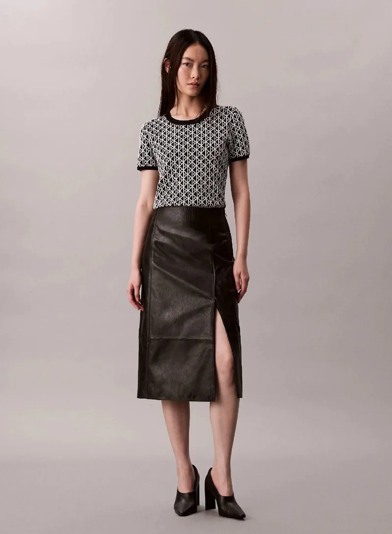 Calvin Klein Black Knit Cap Sleeve Baby Tee for Women | Best Price UAE