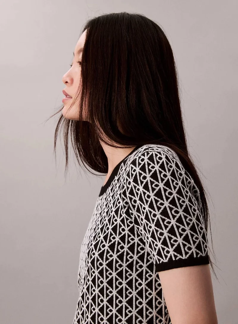 Calvin Klein Black Knit Cap Sleeve Baby Tee for Women | Best Price UAE