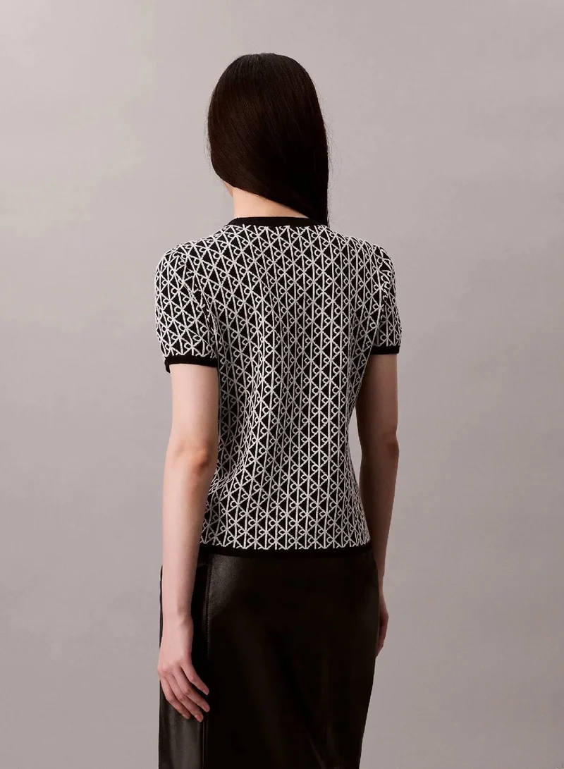 Calvin Klein Black Knit Cap Sleeve Baby Tee for Women | Best Price UAE