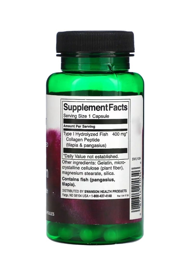 SWANSON Marine Collagen 400 mg 60 Capsules - Image 2