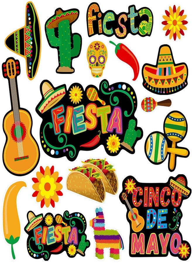 Fancy Land Let's Fiesta Cutouts Cinco De Mayo Festival Cut-Outs Mexican Party 30 Count - Image 1