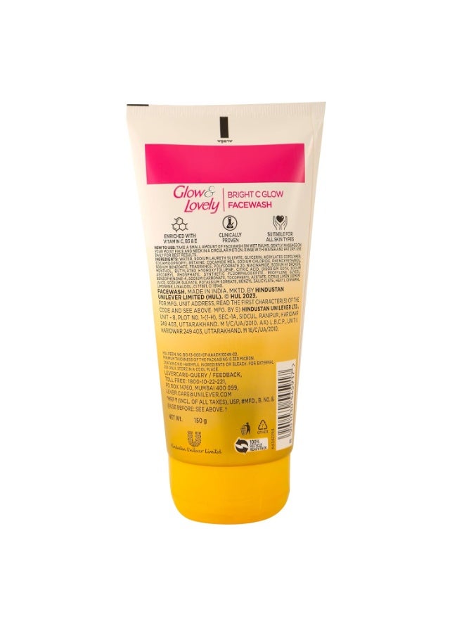 Glow & lovely Bright C Glow face wash soap free formula  150 ML - Image 2