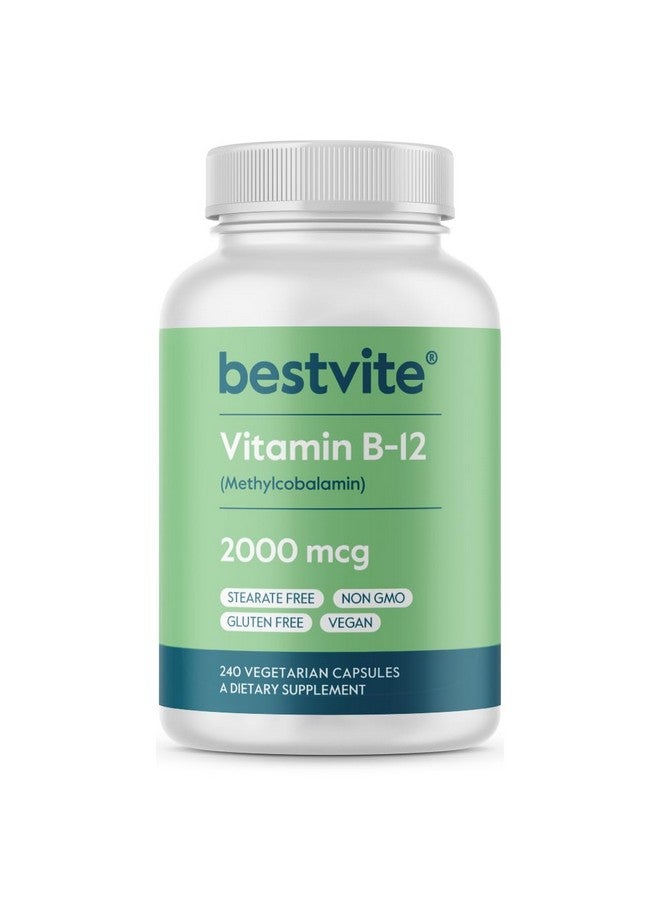 بست فايت BESTVITE فيتامين ب12 (ميثيل كوبالامين) 2000 ميكروجرام (240 كبسولة نباتية) (ميثيل ب12) - بدون ستيرات - نباتي - غير معدّل وراثيًا - خالٍ من الجلوتين - Image 1