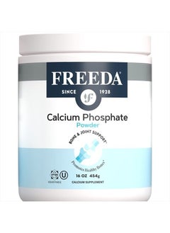 Freeda Calcium Phosphate Powder - Kosher Calcium Supplement for Men & Women, Animal Bone Health & Joint Support for Dogs & Cats - Calcium and Phosphorus Supplement - Calcium Without Vitamin D, 16oz