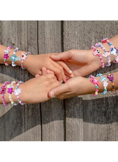 SARAOONT 12 Piece Colorful Beaded Bracelets for Kids Animal & Flower Theme Set, Perfect for Party Favors and Gifts  - Image 2