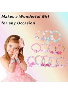 SARAOONT 12 Piece Colorful Beaded Bracelets for Kids Animal & Flower Theme Set, Perfect for Party Favors and Gifts  - Image 5