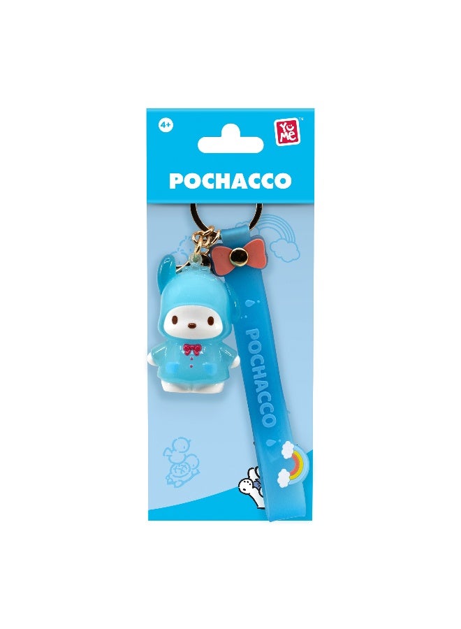 Hello Kitty & Friends Keychain Raincoat Series - Pochacco | Sanrio Characters | Collectible Figure | Display Figure | Bag Clip | Bag Accessories | Perfect Gift for Collectors and Kids - Image 1