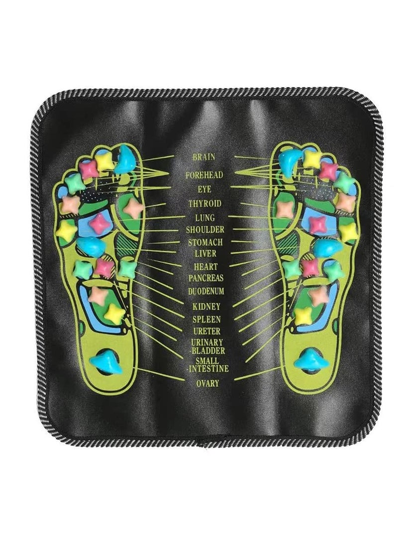SYOSI Foot Massager Mat, Foot Massager Reflexology Walk Massage Mats Acupressure Foot Pad, Portable Massage Pad for Home Office Acupoint Mat for Blood Circulation Body Pain Relieve Relief, 13.8 Inch  - Image 1