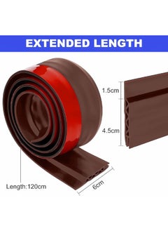 AlsayedP AlsayedP Door Draft stopper, Bottom Seal for Exterior & Interior Doors Blocker for Insects Dust Noise and weather Stripping 2”W x 39”L (Brown)  - Image 2
