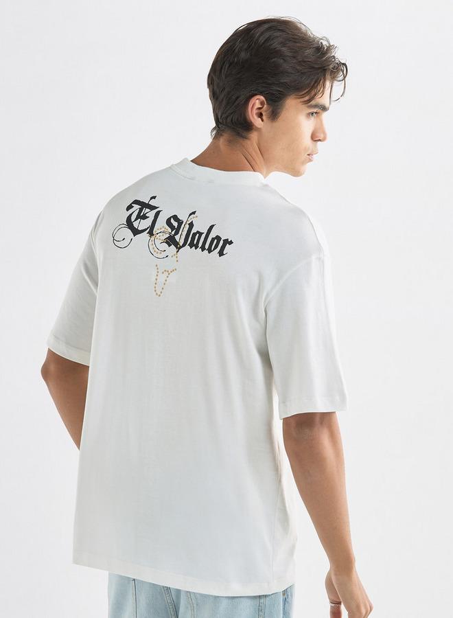 Splash FAV Printed T-shirt with Crew Neck and Short Sleeves - Image 3