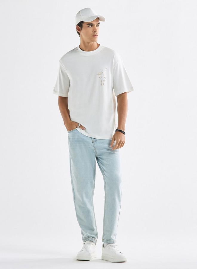 Splash FAV Printed T-shirt with Crew Neck and Short Sleeves - Image 2