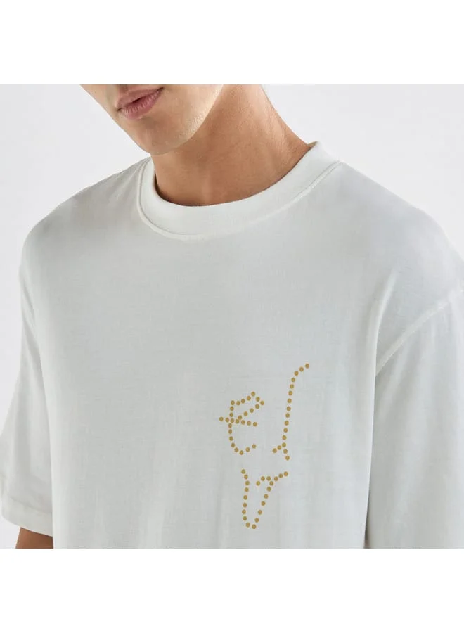 Splash FAV Printed T-shirt with Crew Neck and Short Sleeves