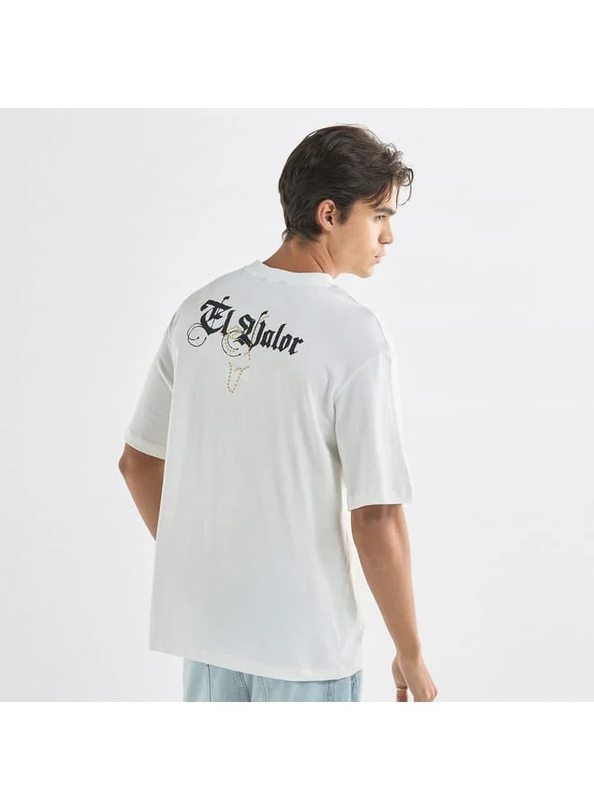 Splash FAV Printed T-shirt with Crew Neck and Short Sleeves