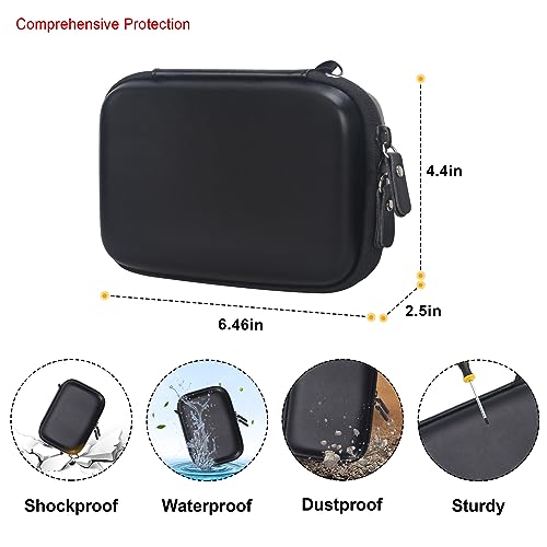 Elonbo Carrying Case for SUPVAN E10 Bluetooth Label Maker Machine, Portable Mini Thermal Label Printer Storage Holder, Wireless Small Handheld Sticker Maker Travel Bag, Pocket Fits Paper, Black - Image 3