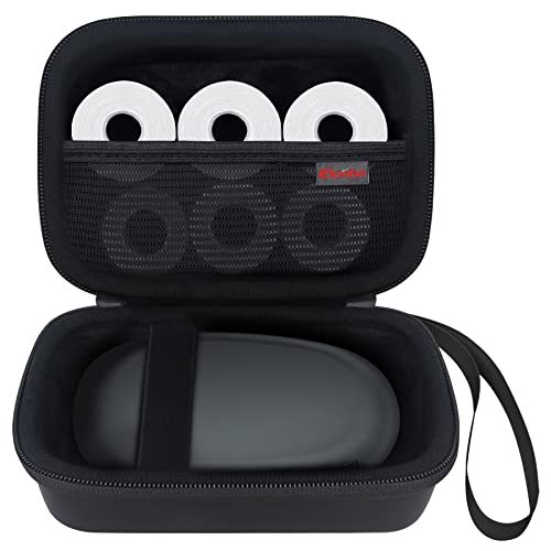 Elonbo Carrying Case for SUPVAN E10 Bluetooth Label Maker Machine, Portable Mini Thermal Label Printer Storage Holder, Wireless Small Handheld Sticker Maker Travel Bag, Pocket Fits Paper, Black - Image 1
