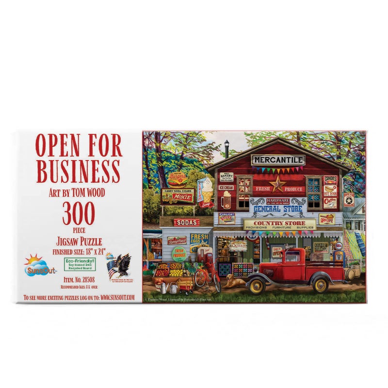 SUNSOUT INC  Open for Business  300 pc Jigsaw Puzzle by Artist Tom Wood  Finished Size 18 x 24  MPN 28508 - Image 2