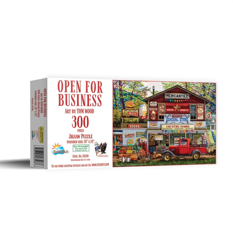 SUNSOUT INC  Open for Business  300 pc Jigsaw Puzzle by Artist Tom Wood  Finished Size 18 x 24  MPN 28508 - Image 3