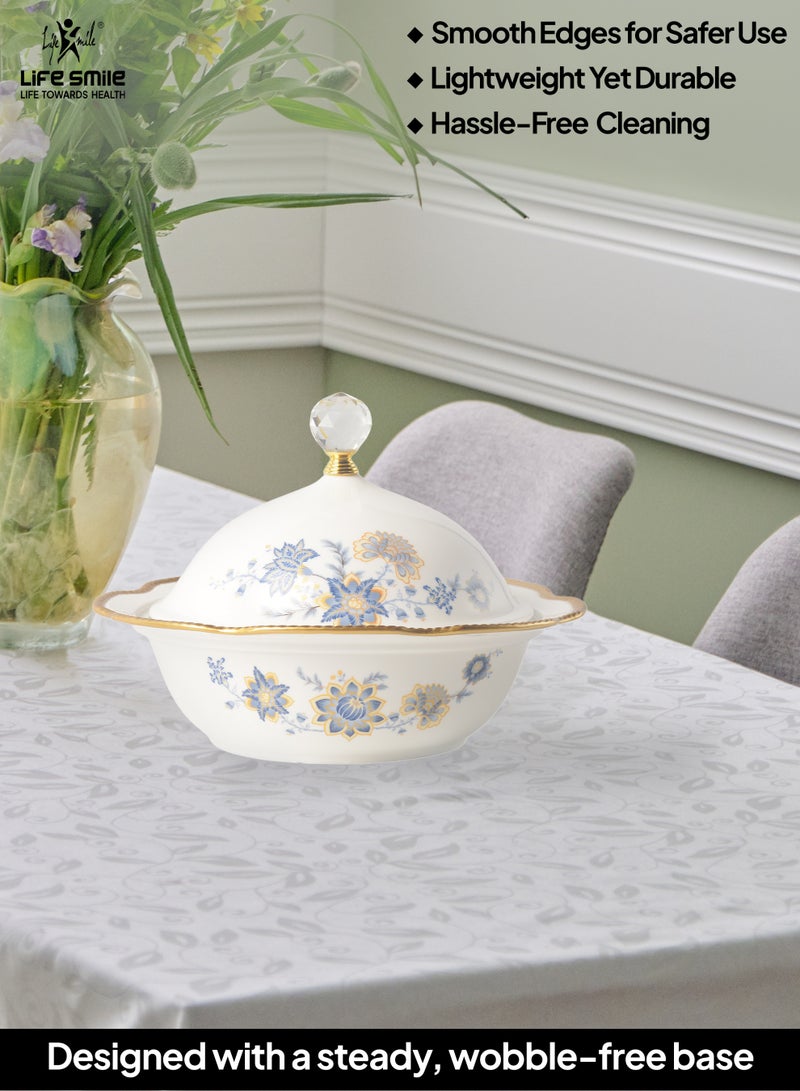 LIFE SMILE Candy Bowl with Lid - Covered Sugar Bowl | Serving Dish and Food Storage Container, Perfect for Chocolate Jars, Home, Office, and Gift Use - Image 5