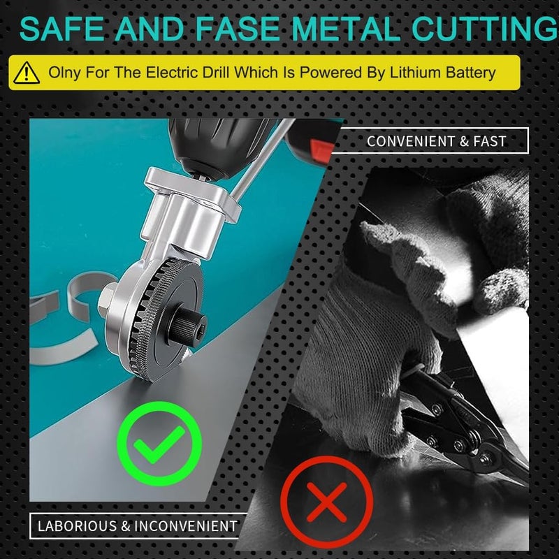 HELLARO Electric Drill Plate Cutter Attachment Metal Nibbler Drill Attachment Metal Cutter Sheet Drill Attachment for Metal Cutting Electric Drill Shears Attachment Cutter Nibbler No Electric Drill - Image 2