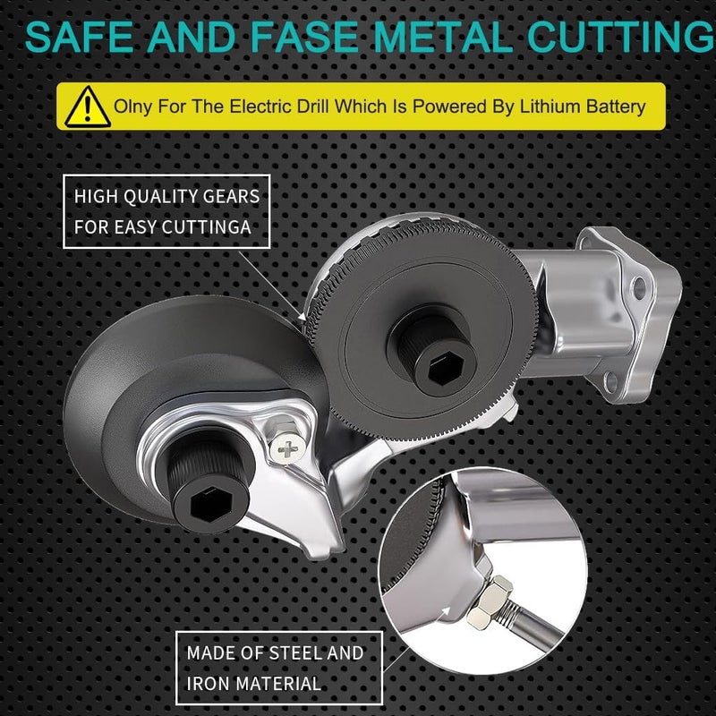 HELLARO Electric Drill Plate Cutter Attachment Metal Nibbler Drill Attachment Metal Cutter Sheet Drill Attachment for Metal Cutting Electric Drill Shears Attachment Cutter Nibbler No Electric Drill - Image 5