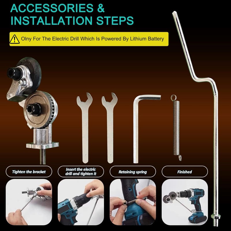 HELLARO Electric Drill Plate Cutter Attachment Metal Nibbler Drill Attachment Metal Cutter Sheet Drill Attachment for Metal Cutting Electric Drill Shears Attachment Cutter Nibbler No Electric Drill - Image 4