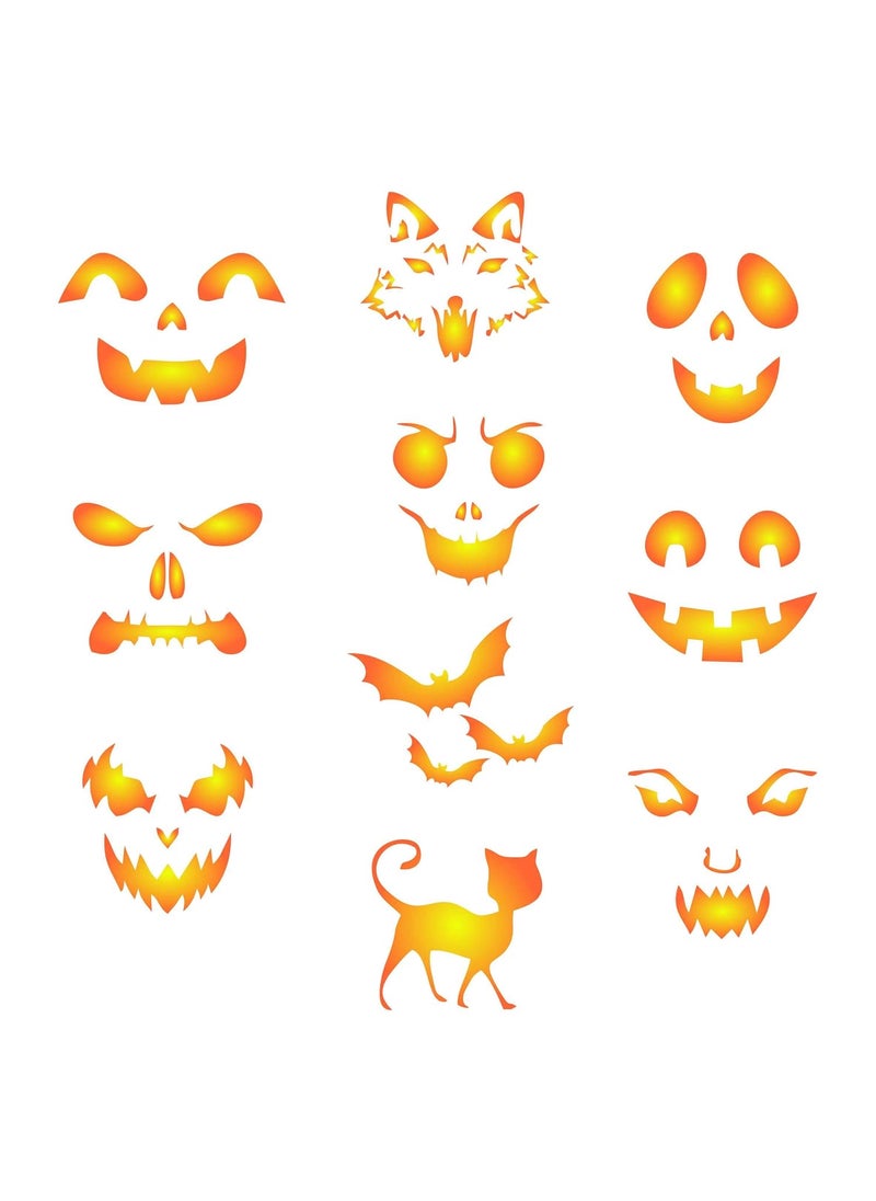 Usnyabni Stencils for Walls Halloween Coffee Set Stencil - 12 Designs - Reusable Barista Stencils for Decorating Cappuccino Coffee Latte Cupcakes Cakes Cookies Scrapbooking and More...  - Image 1