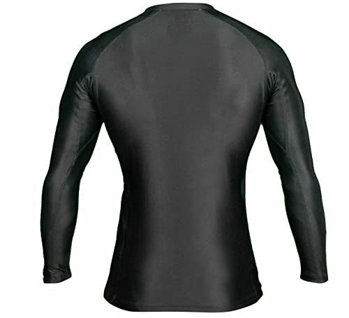 FUJI Baseline Ranked Long Sleeve Jiu Jitsu Rashguard, BJJ Rashguard for Men and Women, Size, Small, Black - Image 3