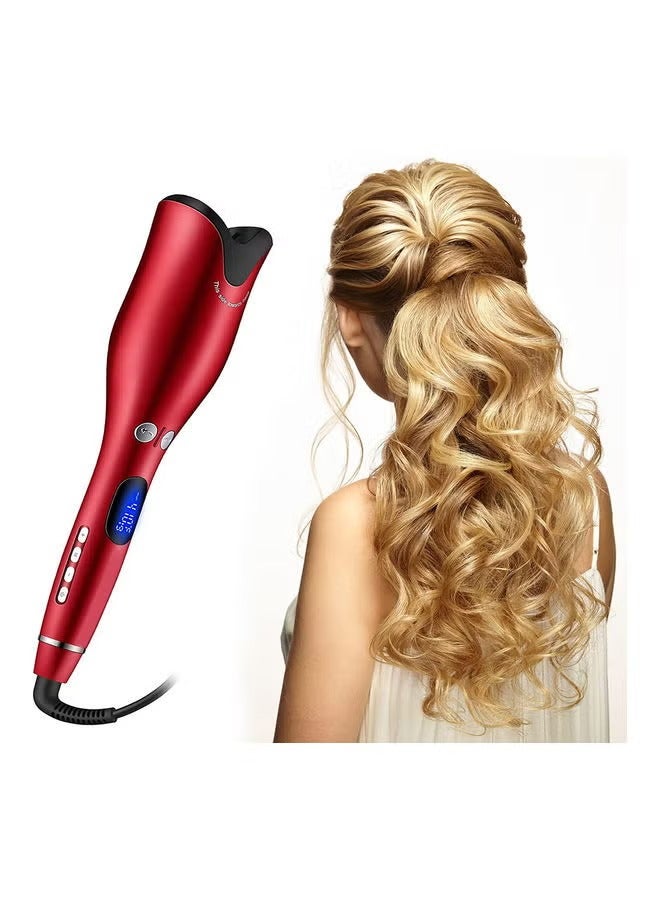 Hair Curler Rotating Ceramic Crimper Red - Image 1
