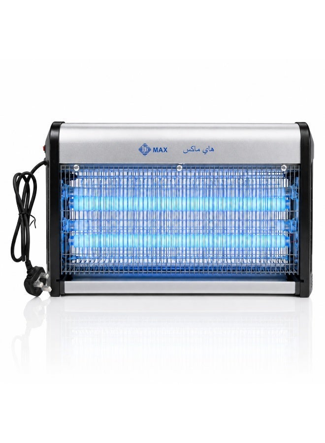 Hi Max Electric Bug Zapper & UV Insect Killer Lamp - 16W High-Voltage Mosquito Trap & Fly Killer Machine with Aluminum Housing - Chemical-Free Pest Control for Indoor - Silent Mosquito Catcher for Home - 34cm Wide, large Area Coverage, Child-pet Safe, Hanging/Wall Mount - Image 1