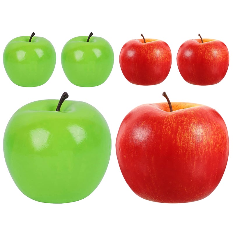 Fake Fruits for Decorative Displays, Durable Mini Apple Models, Lifelike Appearance - Image 1